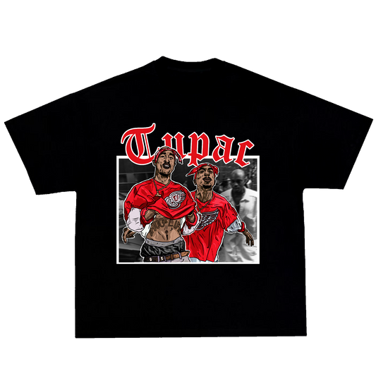 Tupac Detroit Redwings T-Shirt